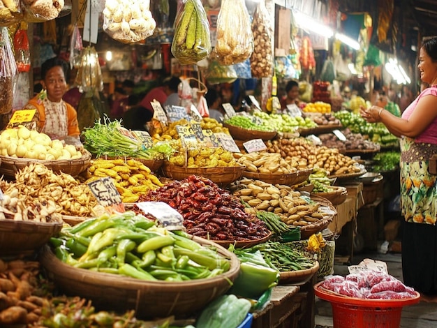 Indonesian culture is in traditional markets