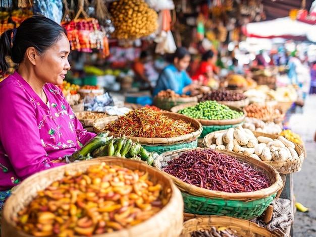 Indonesian culture is in traditional markets