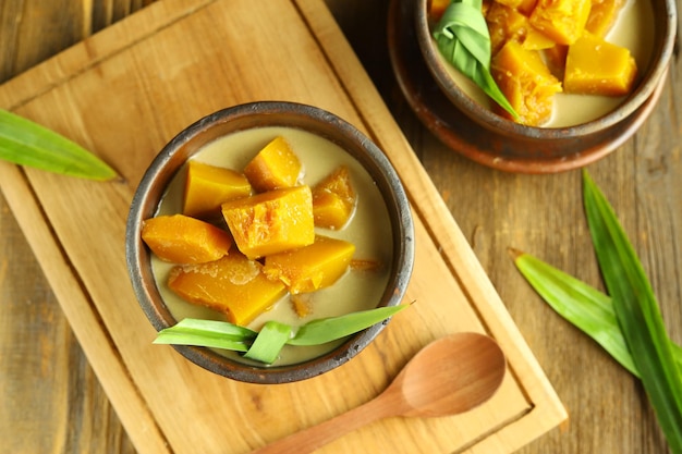 Indonesian Dessert Kolak labu pumpkin