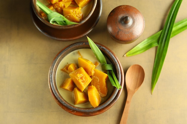 Indonesian Dessert Kolak labu pumpkin