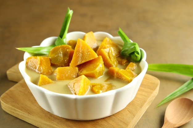 Indonesian Dessert Kolak labu pumpkin