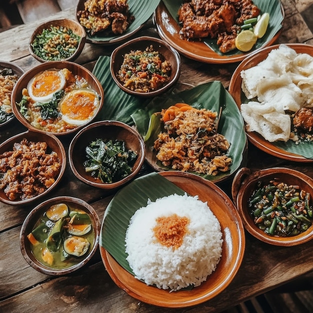 Indonesian Food Spread