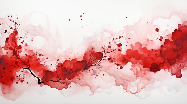 Indonesian independence red and white ink blot background