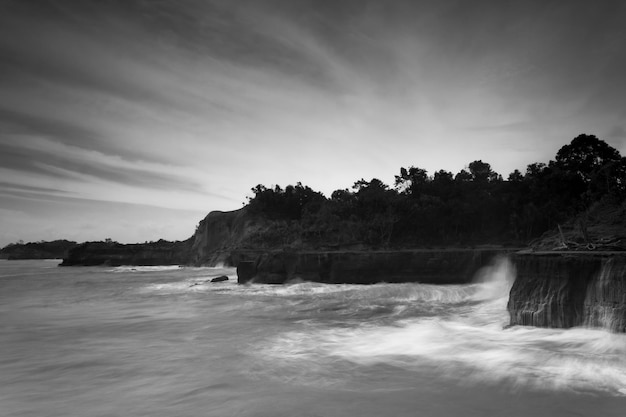 Indonesian scenery beautiful beaches and high waves