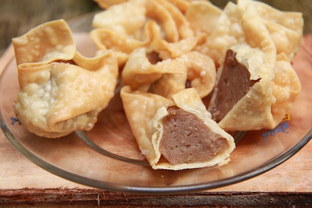 Indonesian street food: meatballs