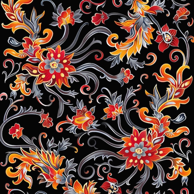 Indonesian traditional batik vector pattern