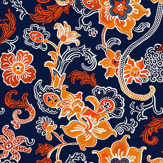 Indonesian traditional batik vector pattern