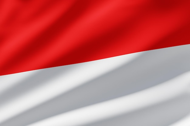 Indonesian Waving Flag Background