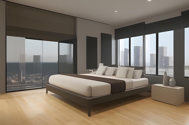 Indoor Bedroom 3d Rendered