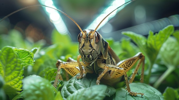 Indoor Cricket Farming Automated Background