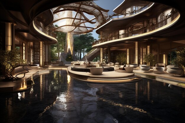 Indoor design of luxury resort