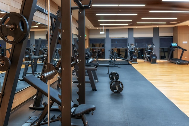 Indoor fitness equipment in hotel gyms