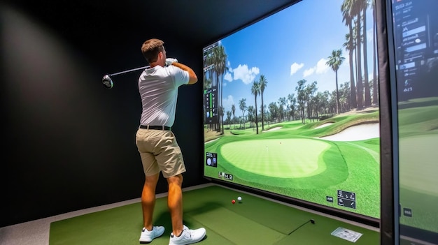 Photo indoor golf simulator