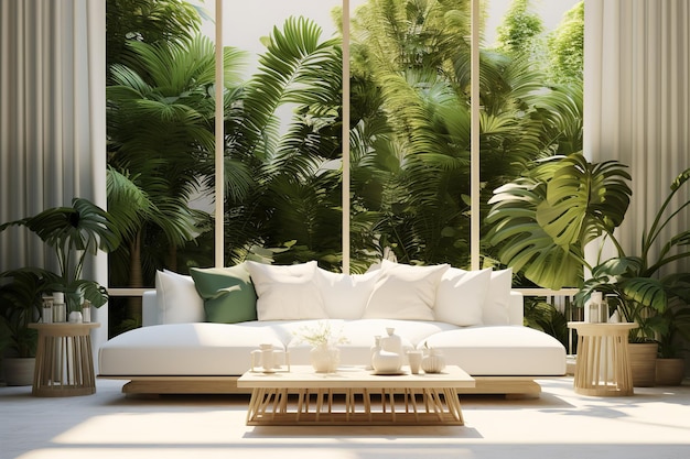 Indoor Jungle in a Contemporary Living Space Minimal Interior Design