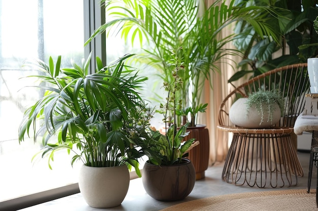 Indoor plants adding a touch of nature and freshness