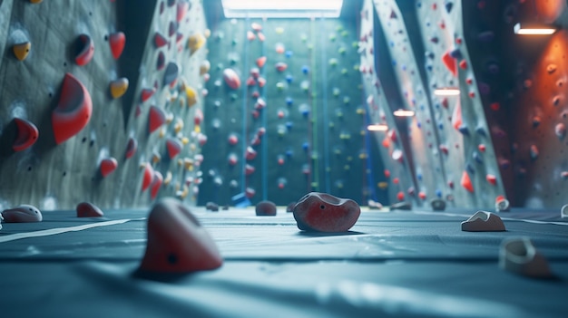 Indoor Rock Climbing Gym Climbing Walls and Cones