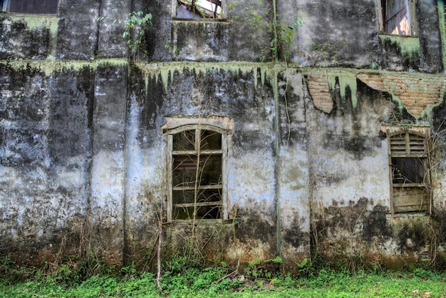 indoor scene of the objects found in the deserted and dilapidated colonial building