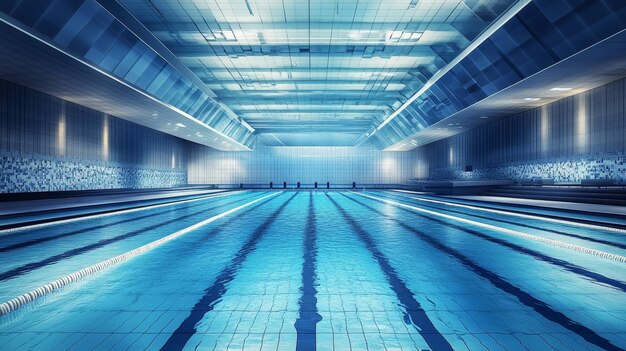 Photo indoor swimming pool photography capturing the essence of aquatic sports and recreation