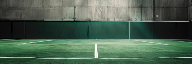 Photo indoor tennis court ready for the game