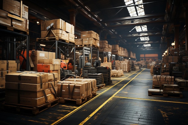 indoors shipping warehouse