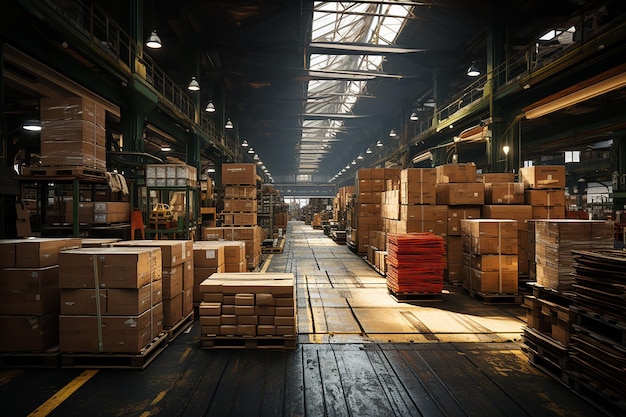 indoors shipping warehouse