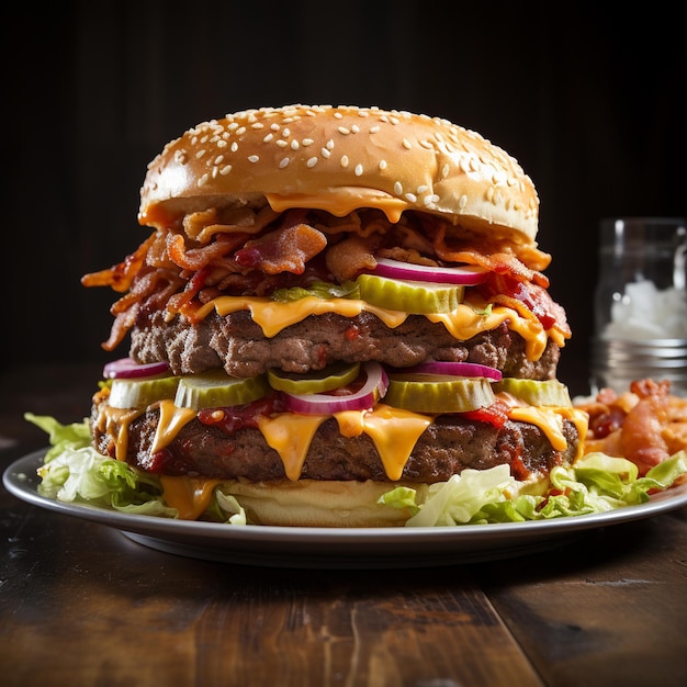 Indulge in the Irresistible Delights of our Delectable Burger