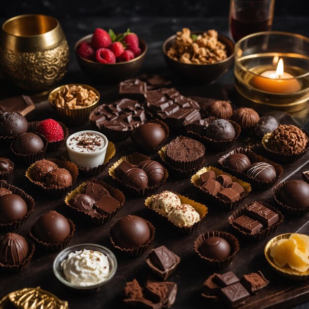 Indulge in a luxurious chocolate tasting experience with friends