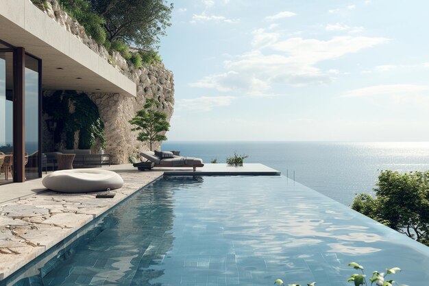 Indulge in the luxury of a private villa overlooki