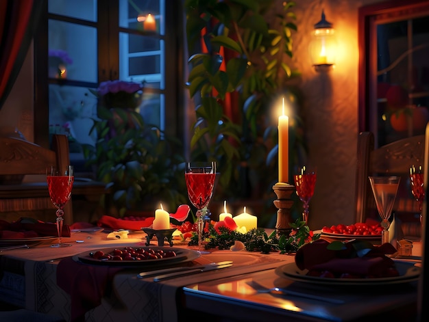 Indulge in the romance of candlelight photorealistic