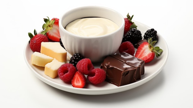 Indulgent Chocolate Fondue on Transparent Background