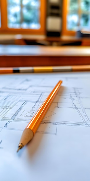 Industrial design blueprint displayed on a table