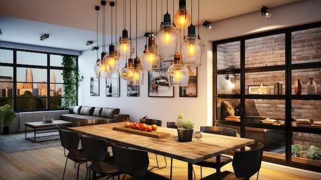 industrial dining room lighting