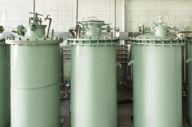 Industrial filter unit Massive cylindrical filter columns