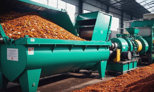 Industrial food waste processing machine