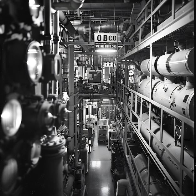 Industrial Interior A Glimpse into a Factorys Machinery