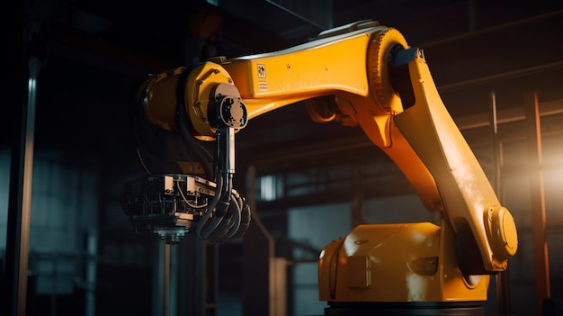 Industrial machine robot smart modern factory automation using advanced machines industrial 40 manufacturing process Generative AI