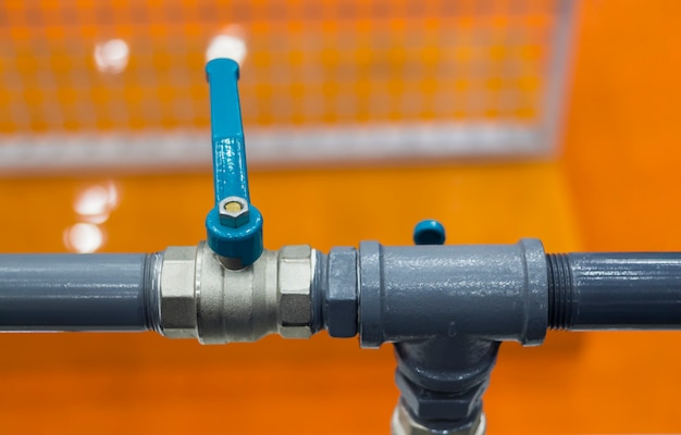 Industrial pipe valve in close position for water or pressure air ;