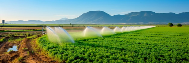 industrial pipeline carrying water for irrigation contributing to agricultural activities