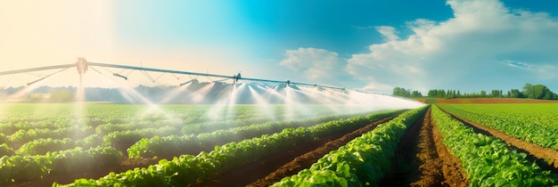 industrial pipeline carrying water for irrigation contributing to agricultural activities