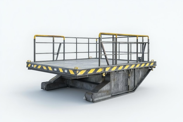 Photo industrial platform on white background 3d rendering illustration