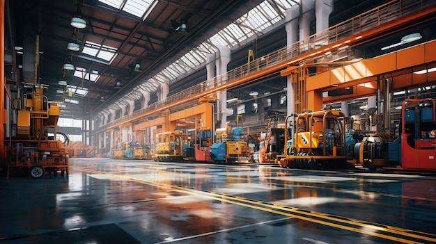 Industrial room in a big factory