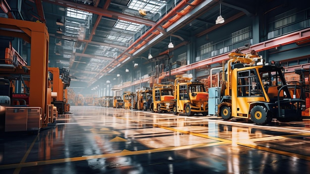 Industrial room in a big factory