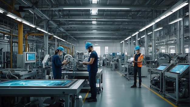 Industrial worker working in a factory