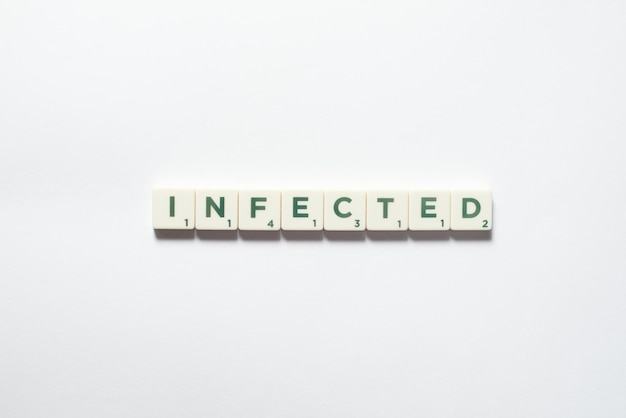 Infected formed of scrabble blocks