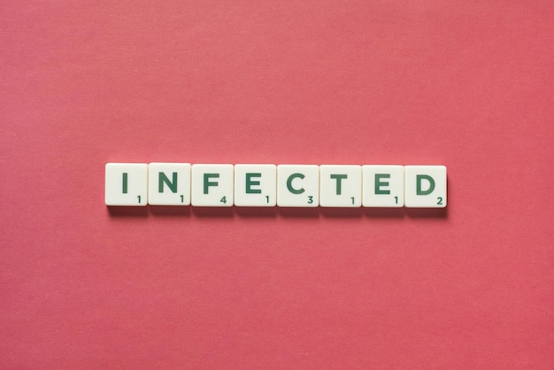 Infected formed of scrabble tiles