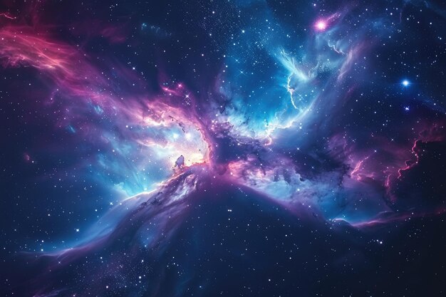 Infinite space background with nebulas and stars This image elements furnished by NASA