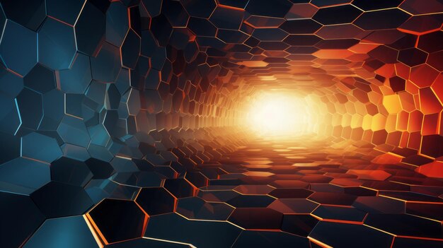 infinite twisted hexagonal space background