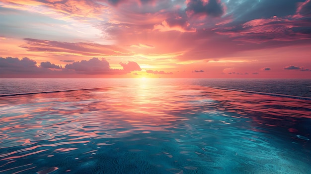 Infinity Pool Sunset Luxury High Res Ocean View Beach Resort Tranquility Stock Photo