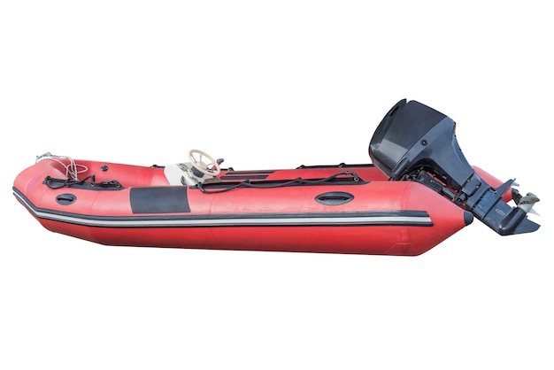 inflatable boat isolated on white