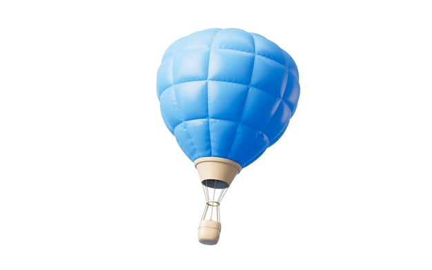 Photo inflatable hot air balloon with cartoon style 3d rendering